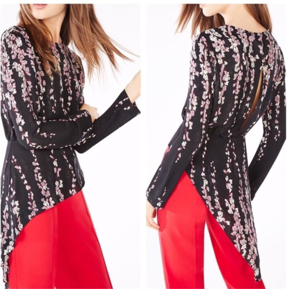 Bcbgmaxazria‎ Eugenie floral print high low top XS
